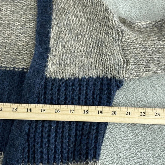 Vida Womens S Long Open Cardigan Sweater Striped Wool Blend 3156 - Picture 7 of 9